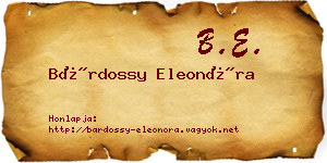 Bárdossy Eleonóra névjegykártya